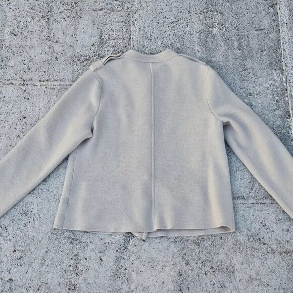 Talbots Petite Women Sweater Pure Merino Wool Long Sleeve Gold Tone Button XLP - Picture 8 of 10